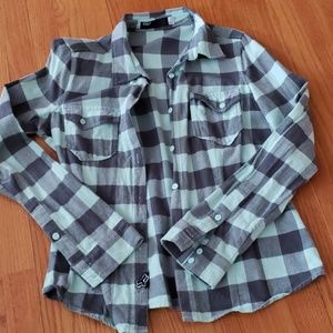 Fox flannel button down shirt